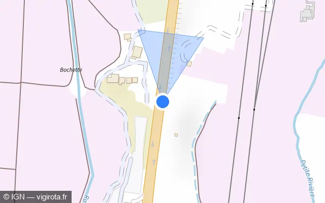 Vue plan de l'emplacement du radar tourelle à Le Lamentin