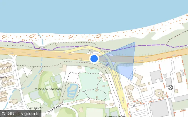Vue plan de l'emplacement du radar tourelle à Sainte-Marie