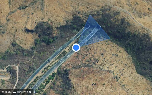 Vue satellite de l'emplacement du radar tourelle à Saint-Paul