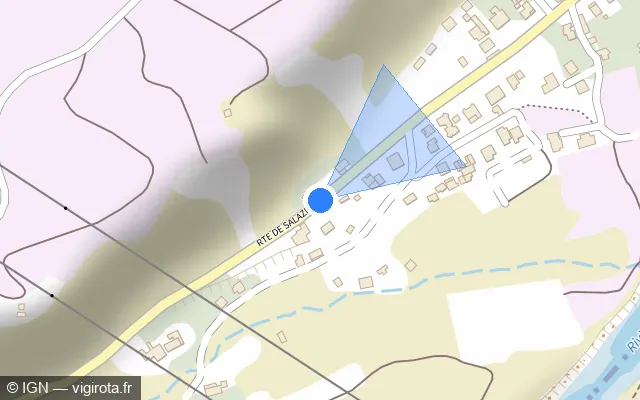Vue plan de l'emplacement du radar tourelle à Saint-André