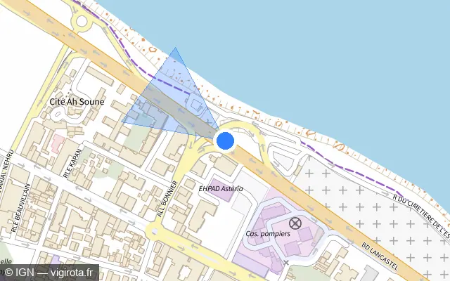 Vue plan de l'emplacement du radar tourelle à Saint-Denis