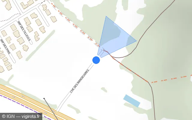 Vue plan de l'emplacement du radar tourelle à Thionville