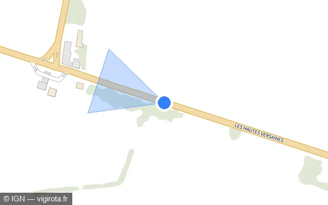 Vue plan de l'emplacement du radar tourelle à Vouziers