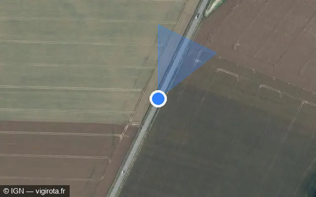 Vue satellite de l'emplacement du radar tourelle à Saint-Ouen-de-Pontcheuil
