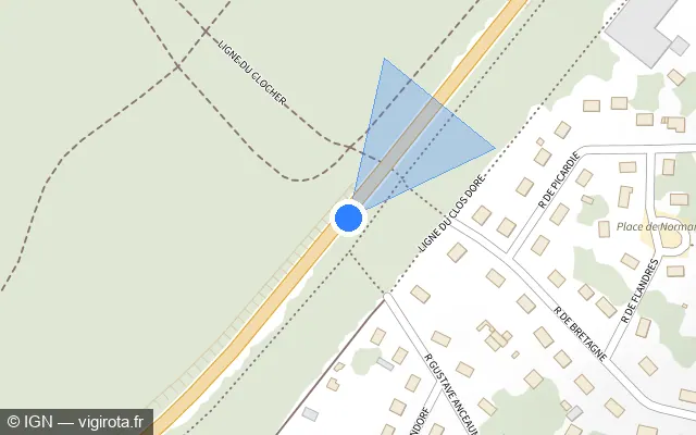 Vue plan de l'emplacement du radar tourelle à Conches-en-Ouche