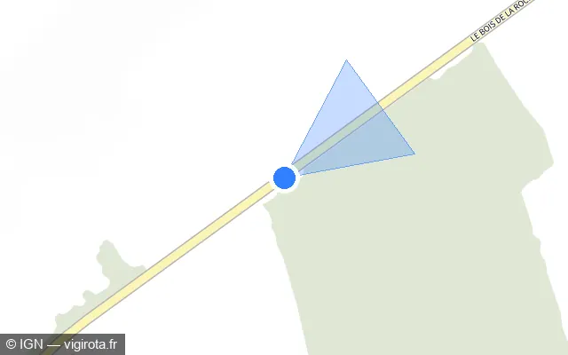 Vue plan de l'emplacement du radar tourelle à Sainte-Marie-d'Attez