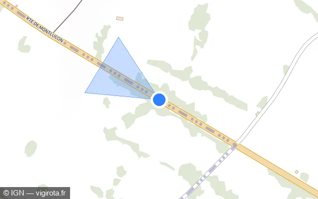 Vue plan de l'emplacement du radar tourelle à La Châtre
