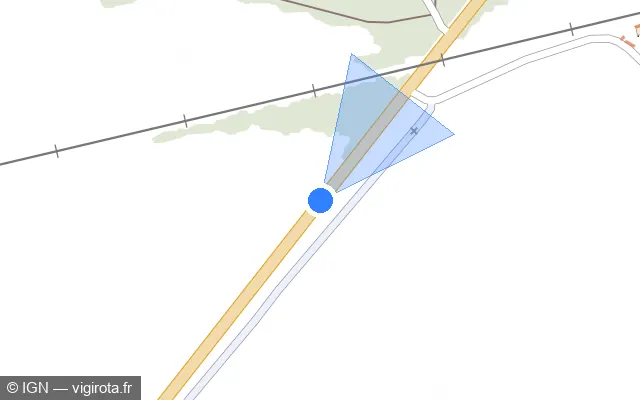 Vue plan de l'emplacement du radar tourelle à Monnaie