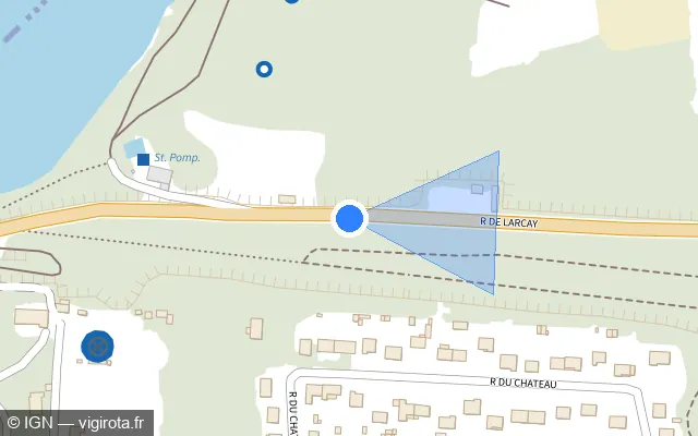 Vue plan de l'emplacement du radar tourelle à Saint-Avertin