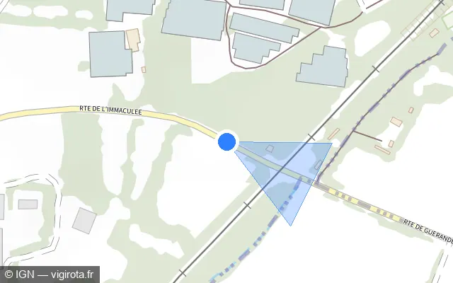 Vue plan de l'emplacement du radar tourelle à Pornichet