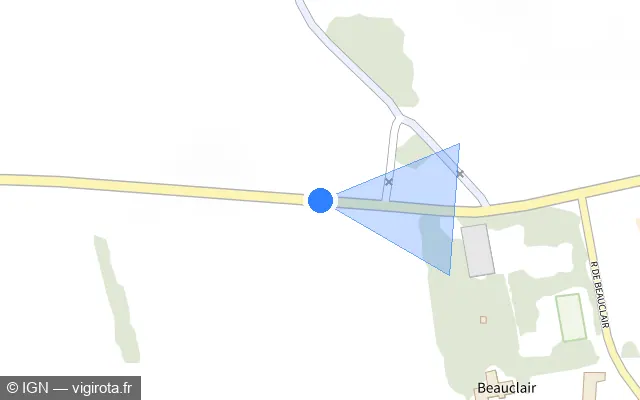 Vue plan de l'emplacement du radar tourelle à Jouy-en-Pithiverais