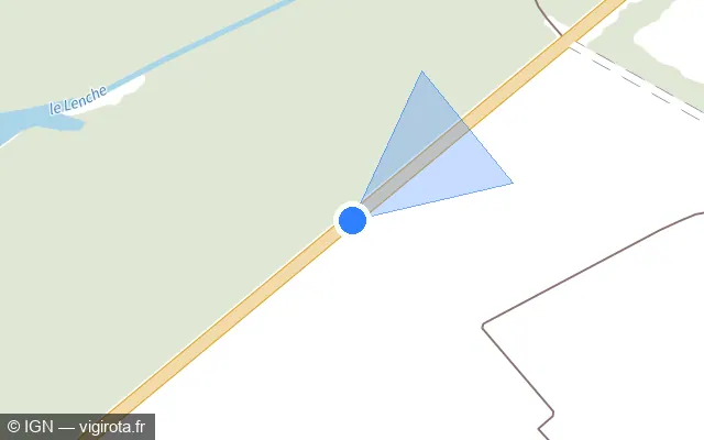 Vue plan de l'emplacement du radar tourelle à Saint-Martin-d'Abbat
