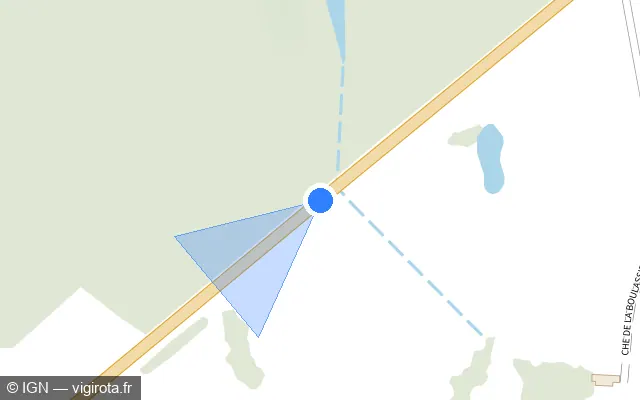 Vue plan de l'emplacement du radar tourelle à Sury-aux-Bois