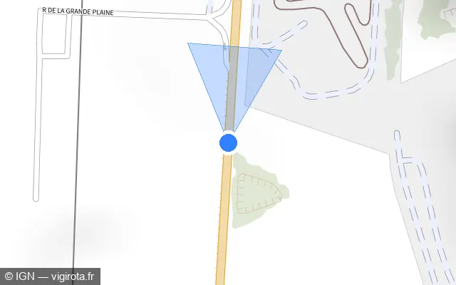 Vue plan de l'emplacement du radar tourelle à Marly-la-Ville