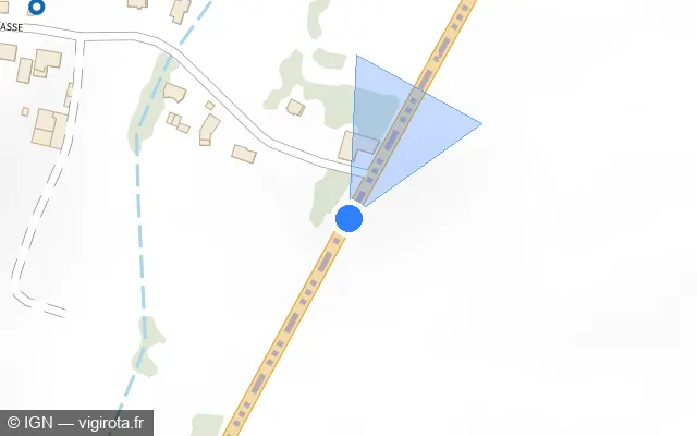 Vue plan de l'emplacement du radar tourelle à Servigney