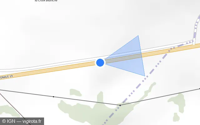 Vue plan de l'emplacement du radar tourelle à Frotey-lès-Vesoul