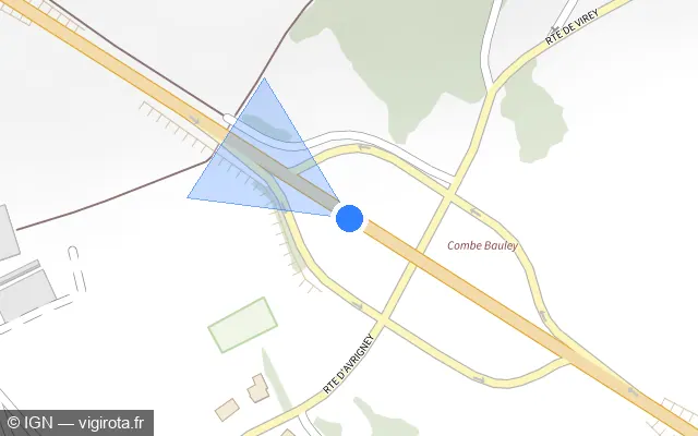 Vue plan de l'emplacement du radar tourelle à Cult