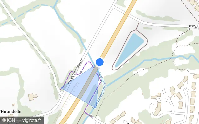 Vue plan de l'emplacement du radar tourelle à La Roche-sur-Yon