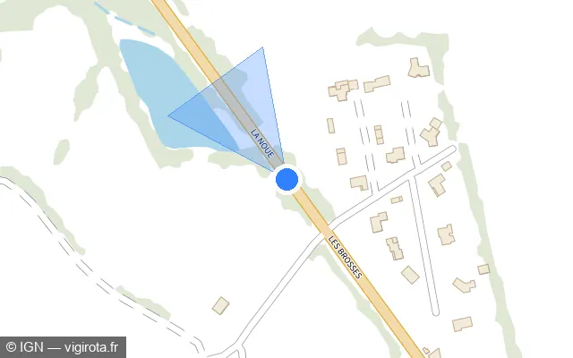 Vue plan de l'emplacement du radar tourelle à Bellevigny