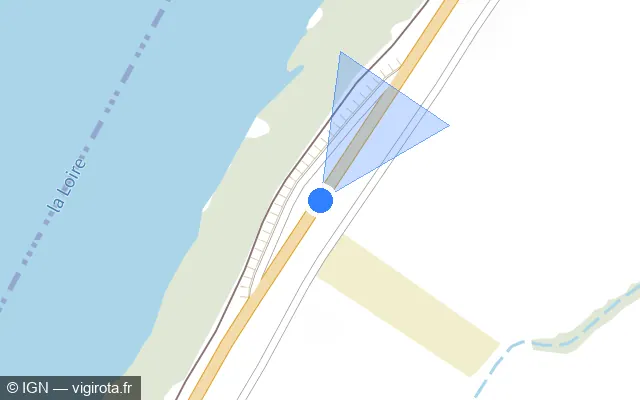 Vue plan de l'emplacement du radar tourelle à Blois