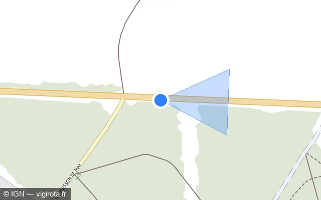 Vue plan de l'emplacement du radar tourelle à Caillouet-Orgeville