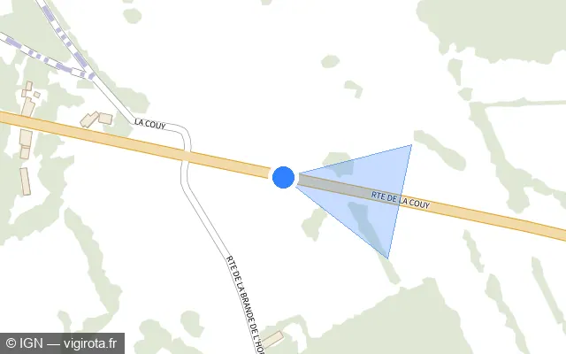 Vue plan de l'emplacement du radar tourelle à Morlac