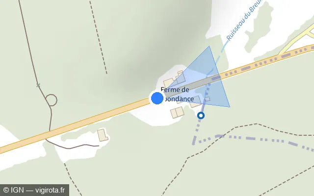 Vue plan de l'emplacement du radar tourelle à Nogent