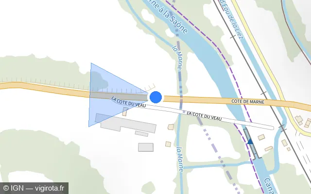 Vue plan de l'emplacement du radar tourelle à Chatenay-Mâcheron