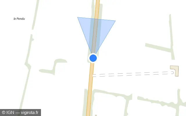 Vue plan de l'emplacement du radar tourelle à La Flamengrie