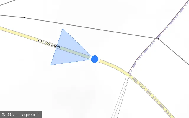 Vue plan de l'emplacement du radar tourelle à Trie-la-Ville