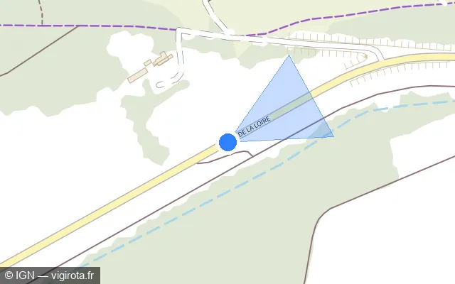 Vue plan de l'emplacement du radar tourelle à Montlivault