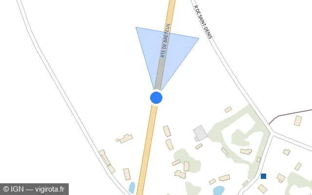 Vue plan de l'emplacement du radar tourelle à Marbois