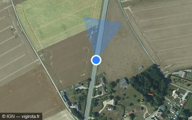 Vue satellite de l'emplacement du radar tourelle à Marbois