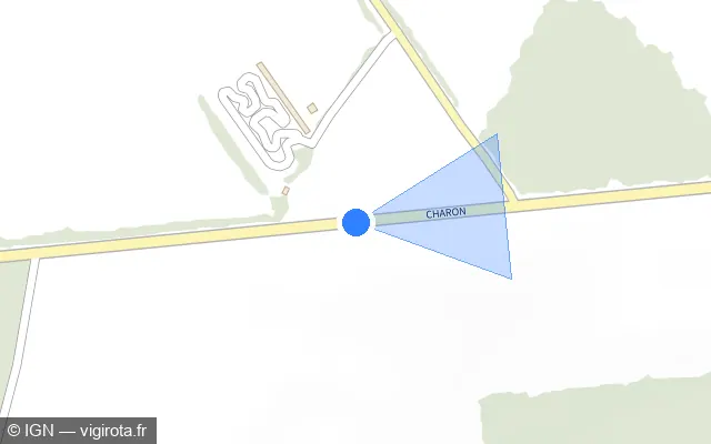 Vue plan de l'emplacement du radar tourelle à Marmagne