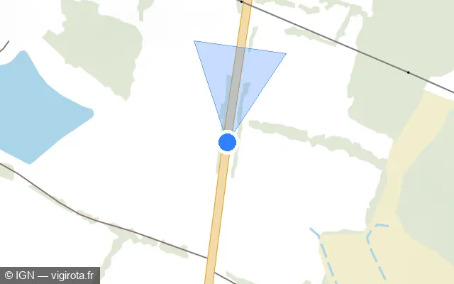 Vue plan de l'emplacement du radar tourelle à Marzan