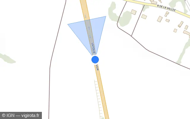 Vue plan de l'emplacement du radar tourelle à Beauvoir