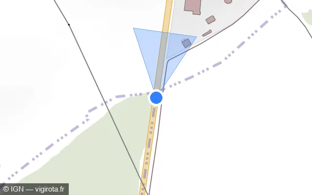 Vue plan de l'emplacement du radar tourelle à Averdon