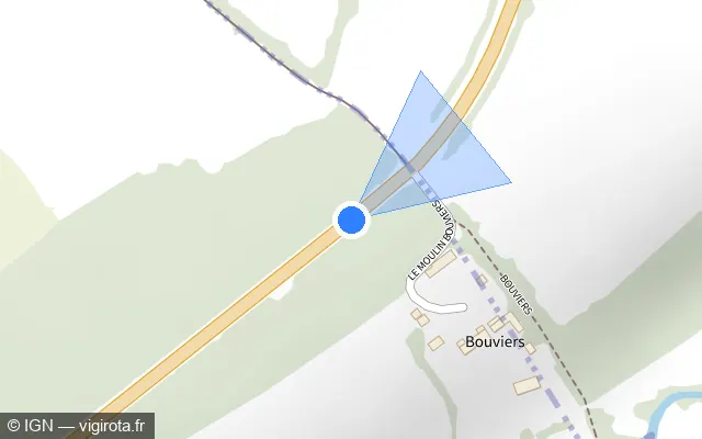 Vue plan de l'emplacement du radar tourelle à Saint-Martin-d'Écublei