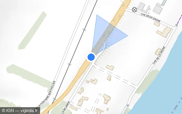 Vue plan de l'emplacement du radar tourelle à Saint-Martin-Belle-Roche