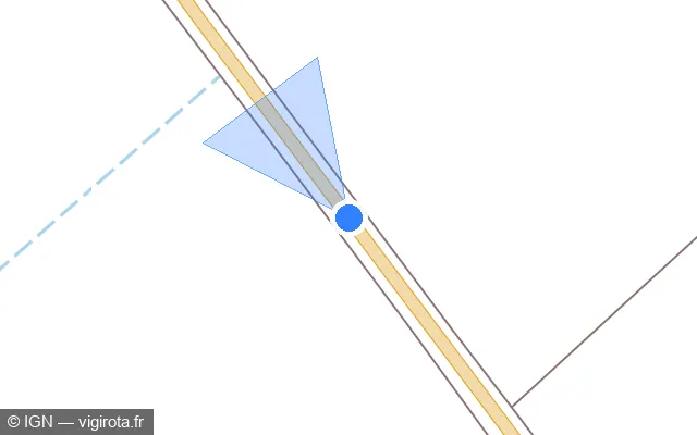 Vue plan de l'emplacement du radar tourelle à Beaumont-sur-Vesle