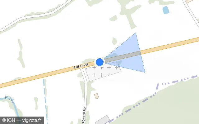 Vue plan de l'emplacement du radar tourelle à Bagnoles de l'Orne Normandie
