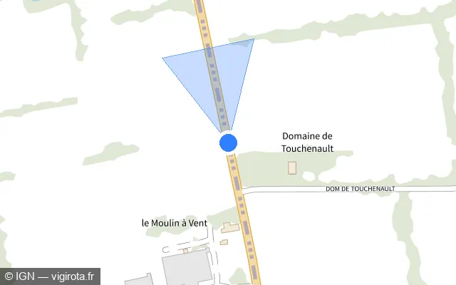 Vue plan de l'emplacement du radar tourelle à Saint-Germain-du-Pinel