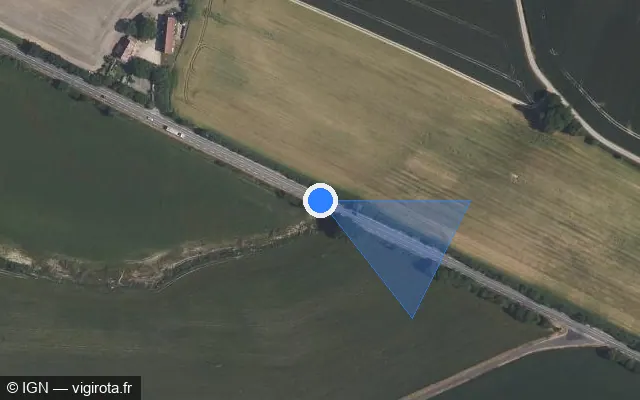 Vue satellite de l'emplacement du radar tourelle à Berd'huis