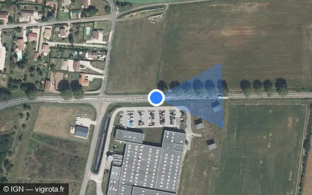 Vue satellite de l'emplacement du radar tourelle à Lacrost