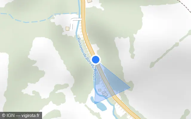 Vue plan de l'emplacement du radar tourelle à Marmagne