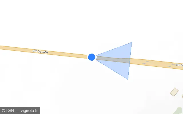 Vue plan de l'emplacement du radar tourelle à Toutainville