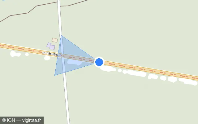 Vue plan de l'emplacement du radar tourelle à Schirrhoffen