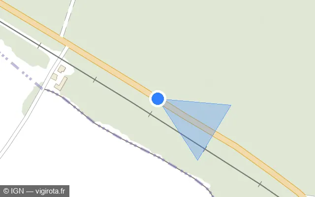 Vue plan de l'emplacement du radar tourelle à Mertzwiller