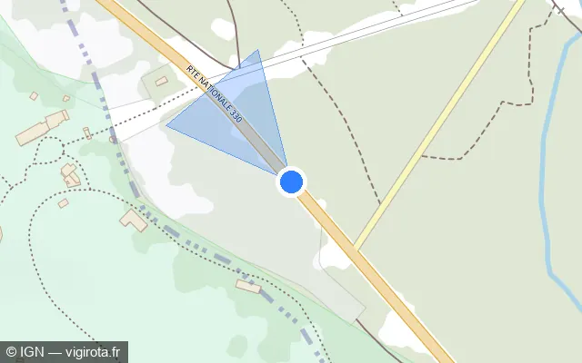 Vue plan de l'emplacement du radar tourelle à Fontaine-Chaalis