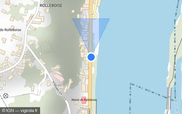 Vue plan de l'emplacement du radar tourelle à Rolleboise